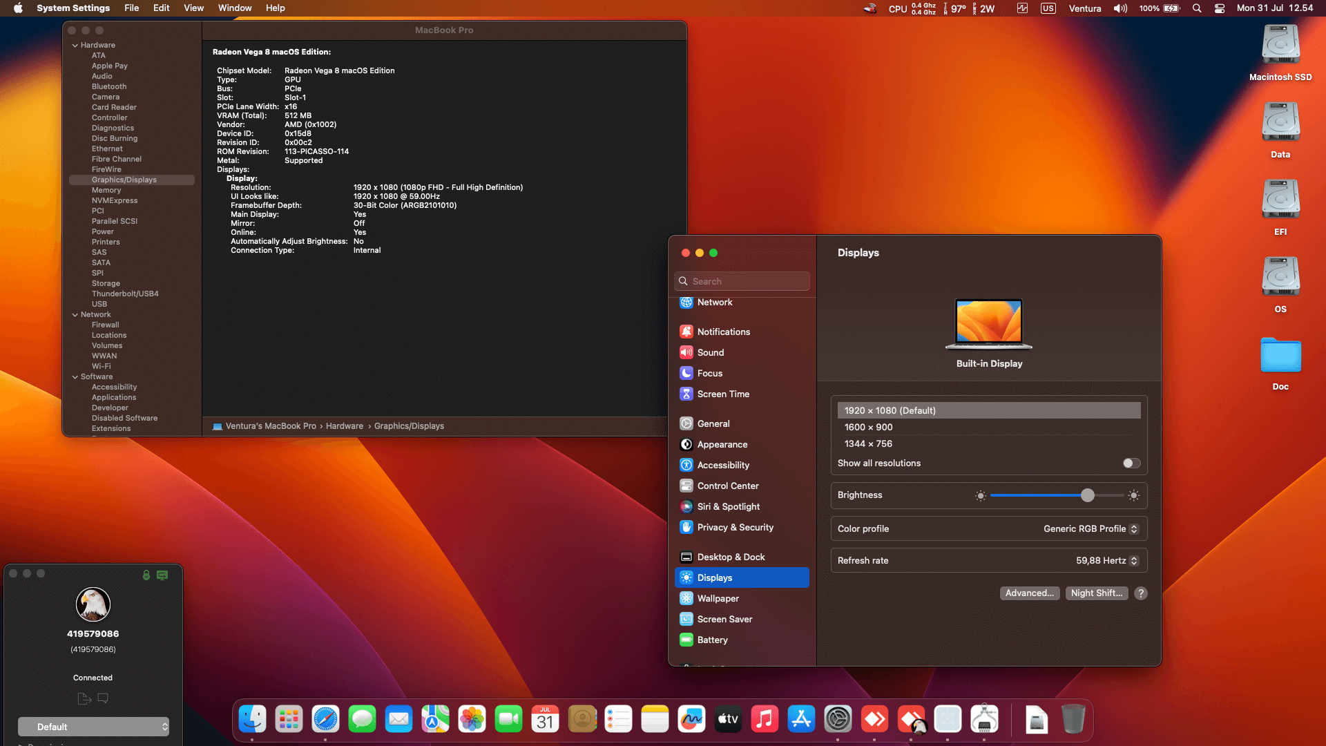 Asus TUF Gaming FX505DD DR5N6 [AMD Ryzen 5 3550H + Radeon Vega 8 + I2C]   OpenCore 1